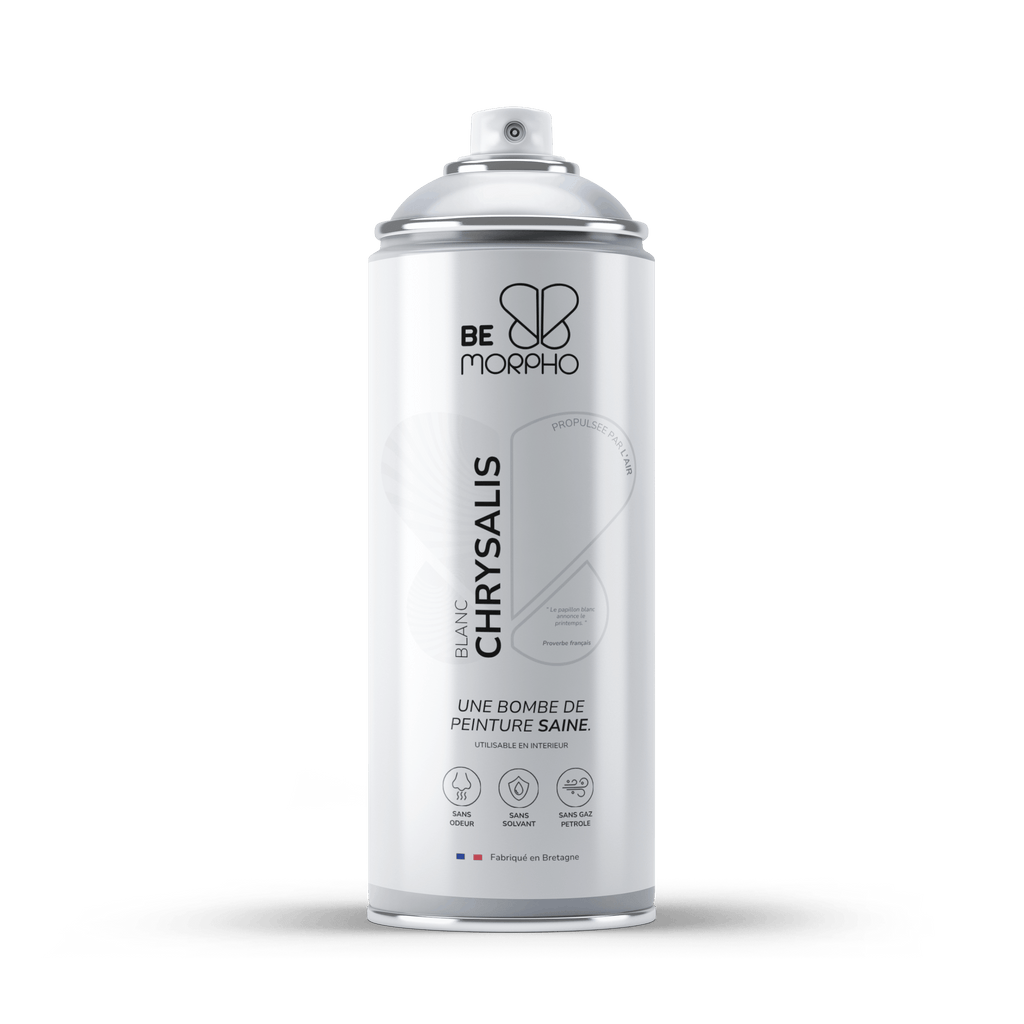 Bombe de peinture BLANC CHRYSALIS  Be Morpho