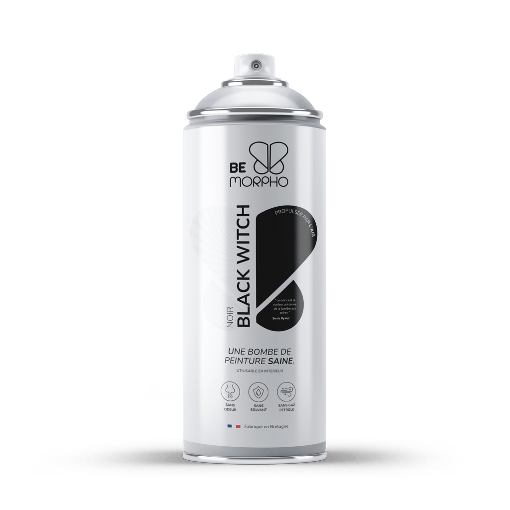 Bombe de peinture noire Black Witch – RAL 9005 Be Morpho
