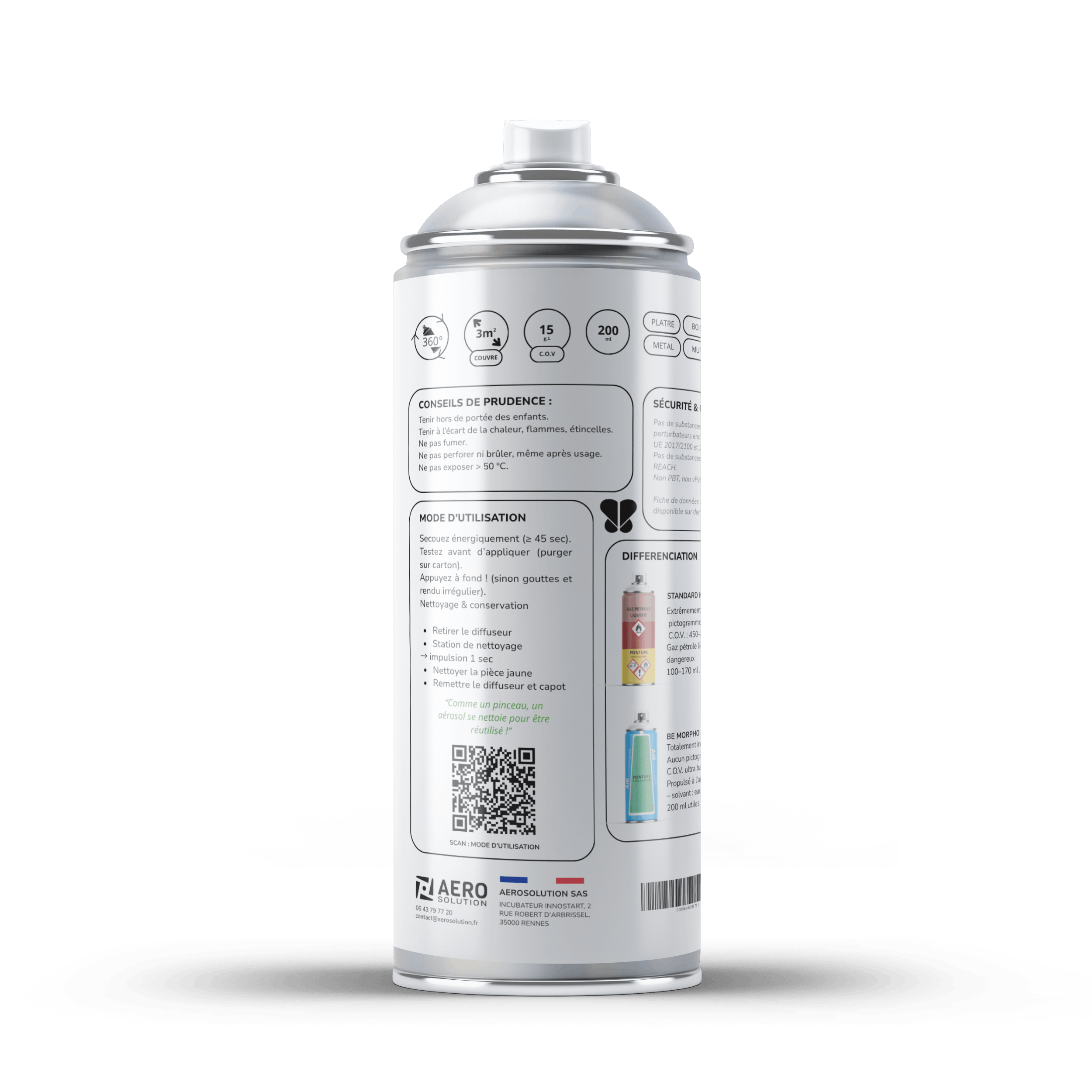 Bombe de peinture VIOLET IRIS– Be Morpho