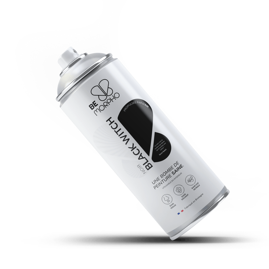 Bombe de peinture noire Black Witch – RAL 9005 Be Morpho