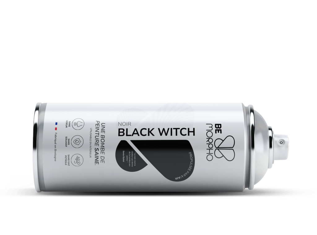 Bombe de peinture noire Black Witch – RAL 9005 Be Morpho