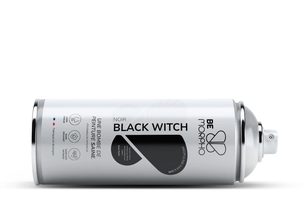 Bombe de peinture sans odeur et sans matières toxiques Be Morpho Noir Black Witch
