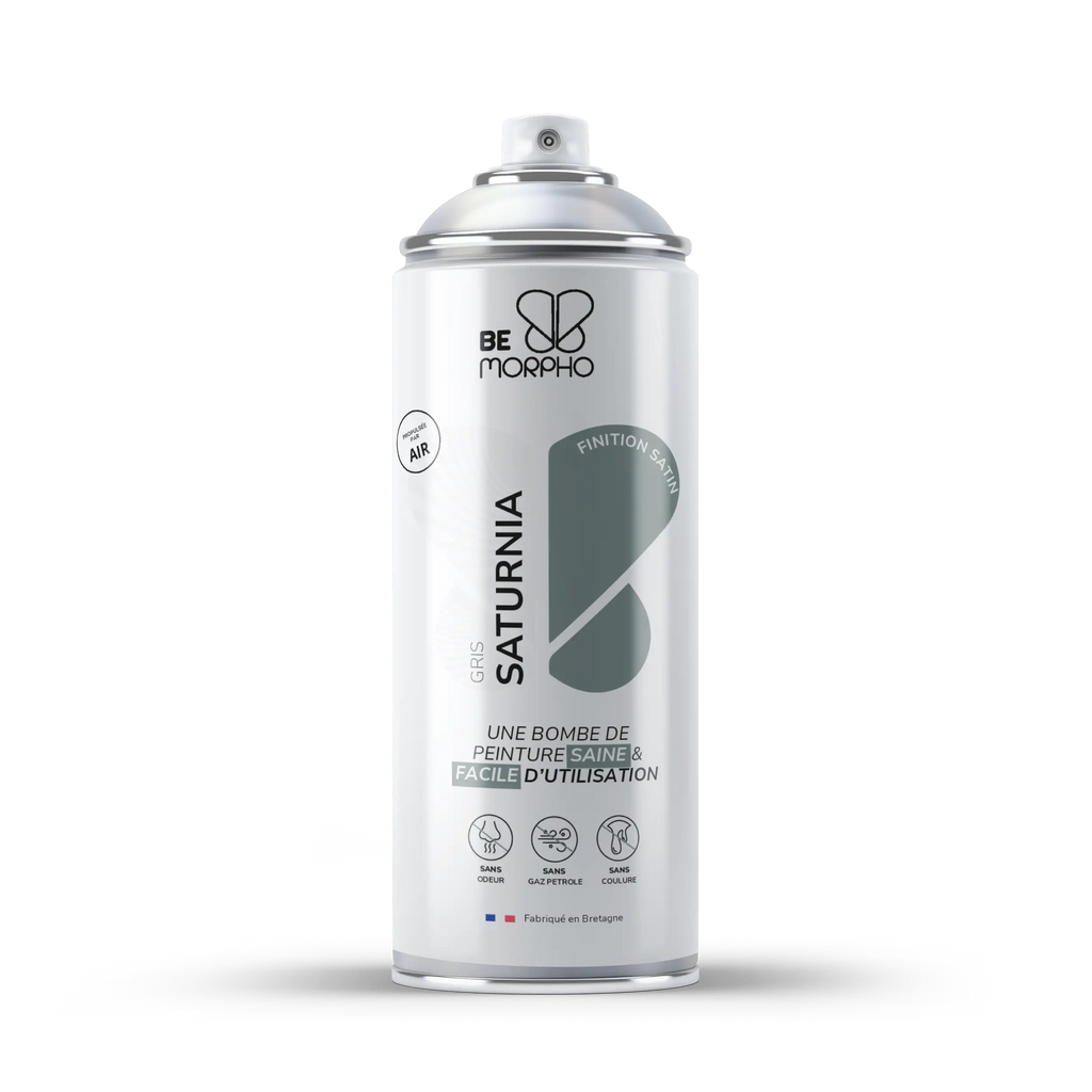 Bombe de peinture sans odeur Gris SATURNIA - BE MORPHO