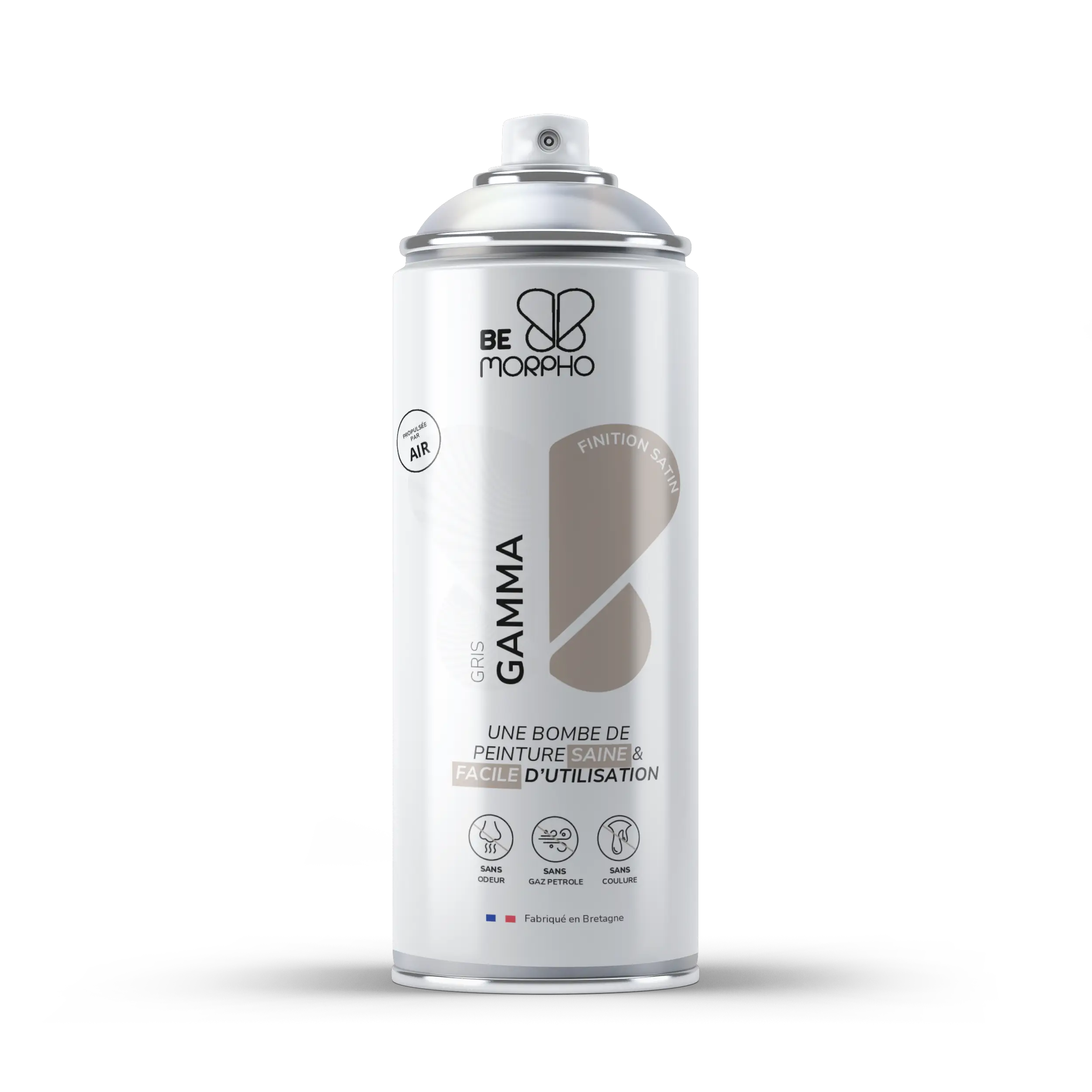 Bombe de peinture sans odeur Gris GAMMA - BE MORPHO