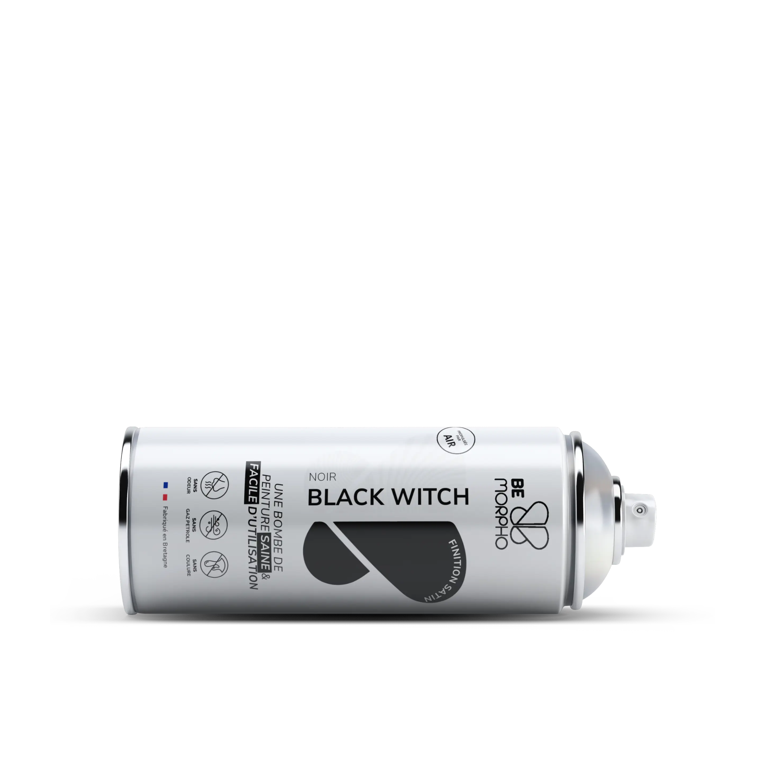 Bombe de peinture sans odeur Noir BLACK WITCH - BE MORPHO