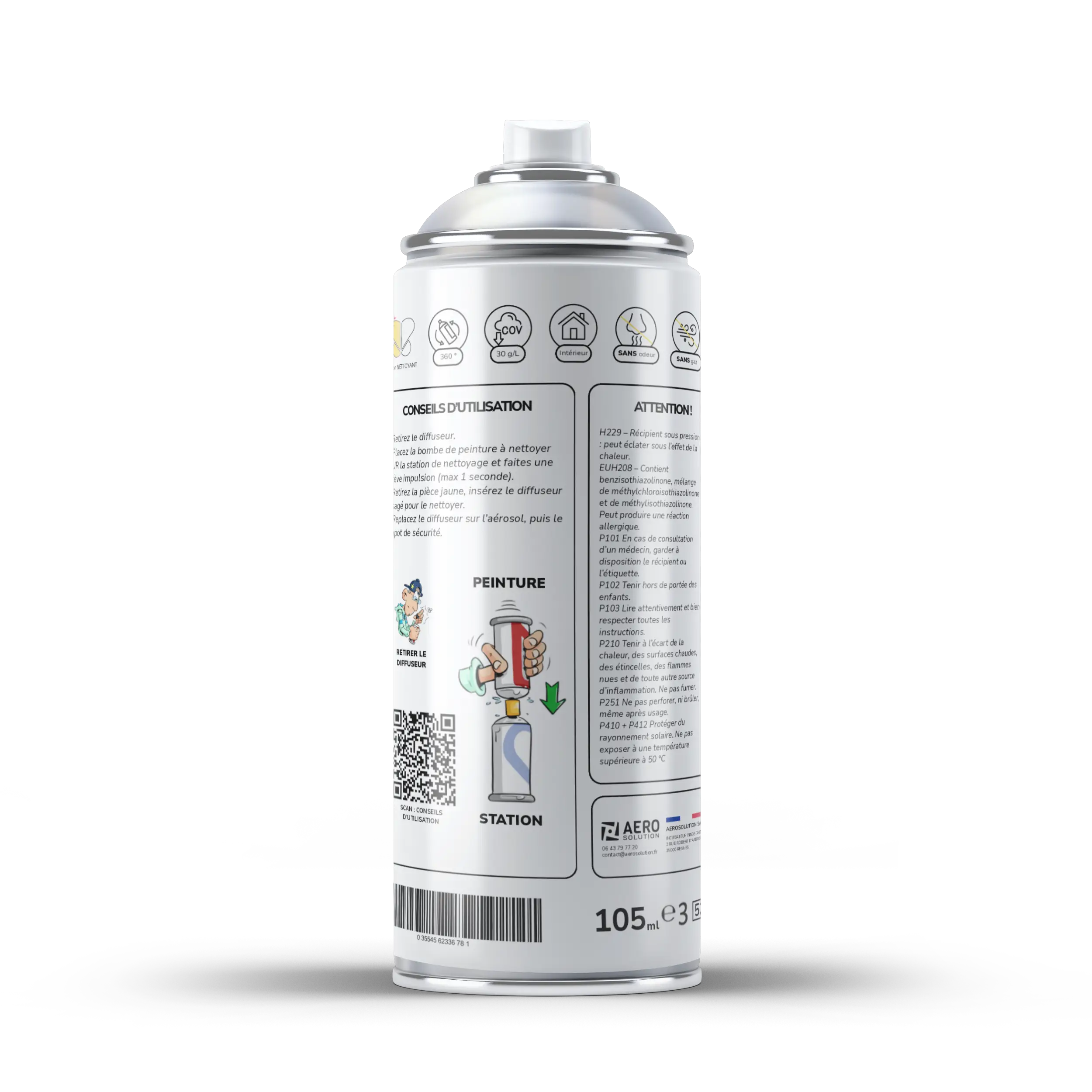 Nettoyant anti-bouchage pour bombe de peinture permettant d’éliminer les résidus de peinture | BE MORPHO