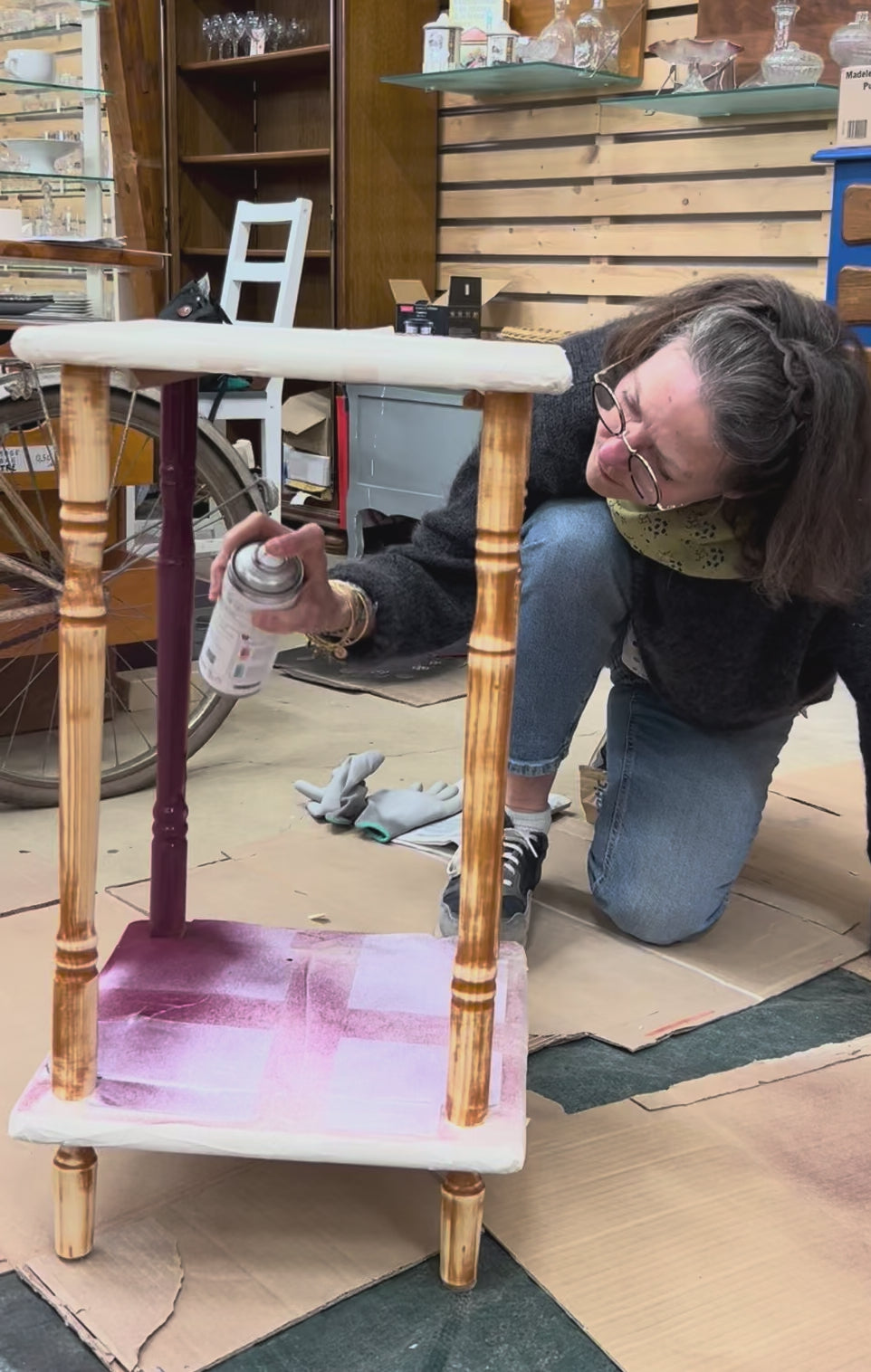 Bombe de peinture Rouge Bordeaux - sans odeur